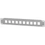 Intellinet patch-paneel, tühi, 10 inch, 1U, 10 pordiga, hall, rack-kinnitus, 1U, hall