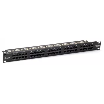 Equip 50-pordine Cat.3 RJ45 ISDN patch-paneel, must