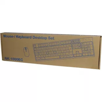 Klaviatuur Inter-Tech NK-1000EC hiir kaasas kontor USB QWERTY must