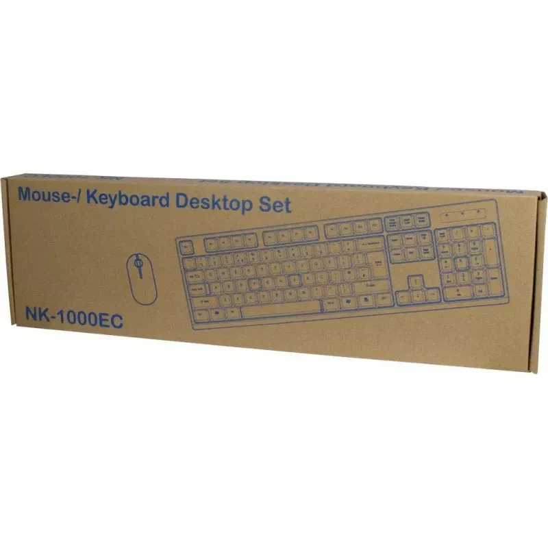 Klaviatuur Inter-Tech NK-1000EC hiir kaasas kontor USB QWERTY must