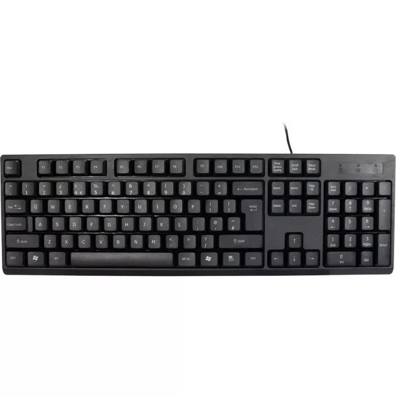 Klaviatuur Inter-Tech NK-1000EC hiir kaasas kontor USB QWERTY must