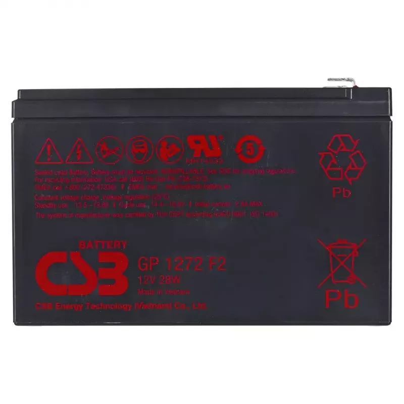 Suletud pliiaku HITACHI GP1272F2 12 V 7,2 Ah UPS-ide ja varutoite jaoks, FASTON 250