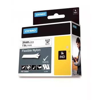 DYMO IND painduv nailon, must valgel, mitmevärviline, nailon, -10 - 80 °C, UL 969, DYMO