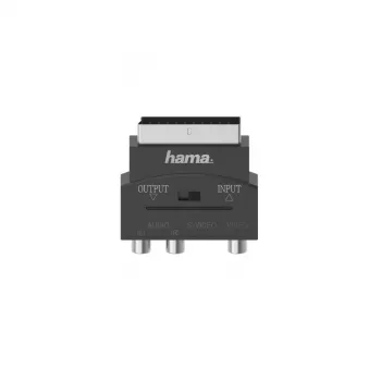 Hama 00205268 videokaabli adapter S-VHS 3 x RCA + SCART (21-kontaktiline) Must