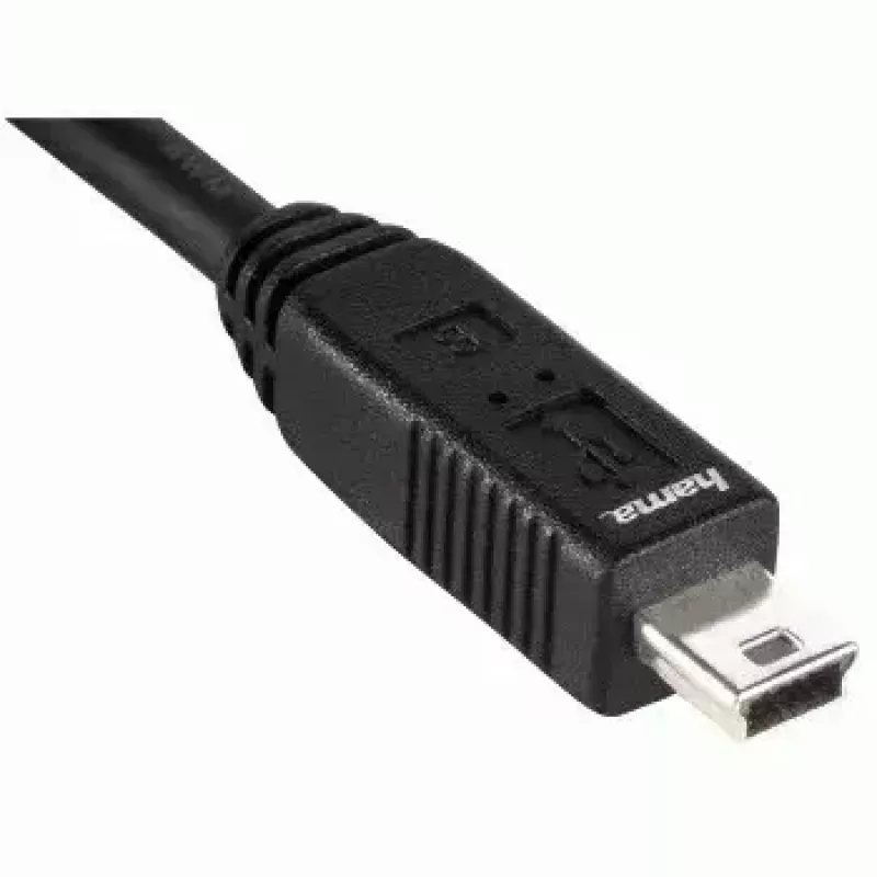 Hama USB 2.0 ühenduskaabel, 1,8 m USB-kaabel USB A Mini-USB B Must