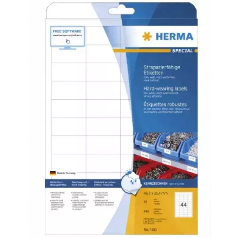 Isekleepuv printerisilt HERMA 4581