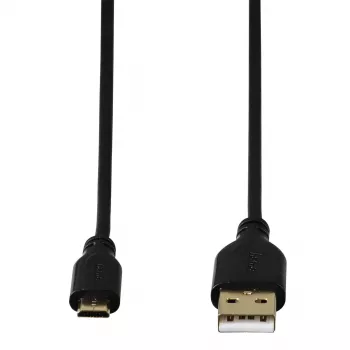 Hama 0,75 m, USB2.0-A/USB2.0 Micro-B USB-kaabel USB A Micro-USB B Must