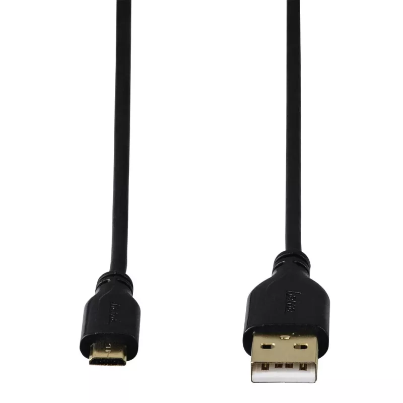 Hama 0,75 m, USB2.0-A/USB2.0 Micro-B USB-kaabel USB A Micro-USB B Must
