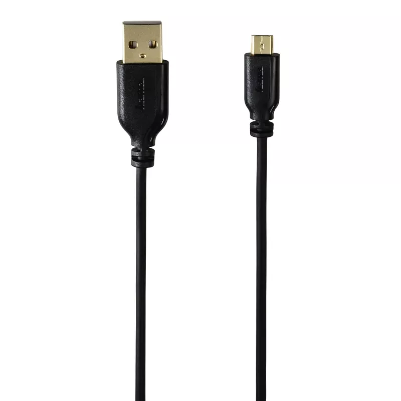 Hama 0,75 m, USB2.0-A/USB2.0 Micro-B USB-kaabel USB A Micro-USB B Must