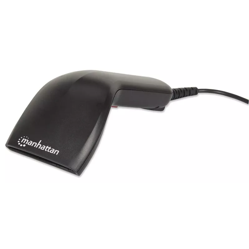 Manhattan Contact CCD käeshoitav vöötkoodiluger, USB, 60 mm lugemislaius, kaabel 152 cm, max ümbritsev valgus 5000 lx (päikesevalgus), must, kolmeaastane garantii
