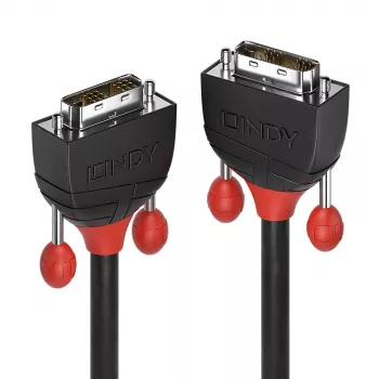 Lindy 5m DVI-D Single Link kaabel, Must Line, 5 m, DVI-D, DVI-D, Isane, Isane, Must