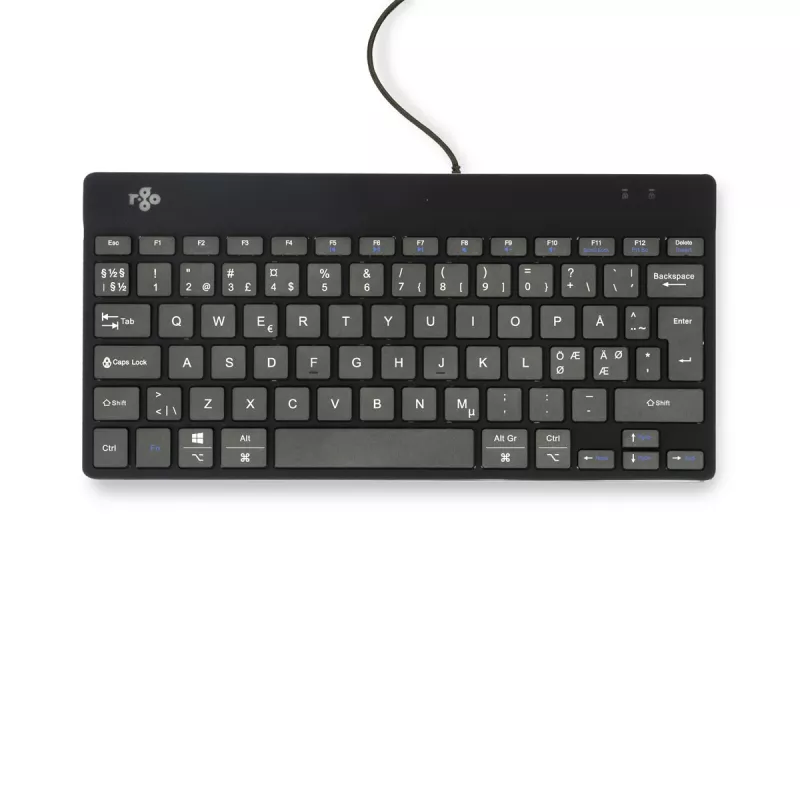 R-Go Tools Ergonoomiline klaviatuur R-Go Compact Break, kompaktne klaviatuur pausitarkvaraga, QWERTY (Põhjamaade), juhtmega, must