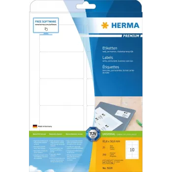 Isekleepuv printerisilt HERMA Labels Premium A4 83,8x50,8 mm