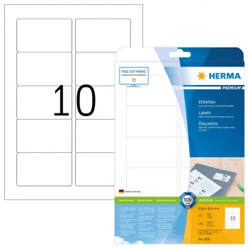 Isekleepuv printerisilt HERMA Labels Premium A4 83,8x50,8 mm