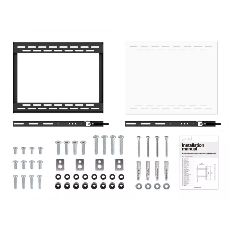 Multibrackets M Universal HD Portrait seinakinnitus 60-tolliste kuni 100-tolliste ekraanide jaoks, VESA 200x200–400x600, koormus 100 kg, must