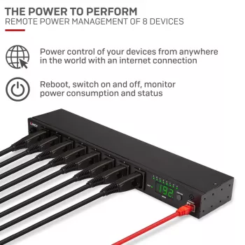 Lindy IPower Switch Classic 8, 220 V, 1,48 kg, 483 x 90 x 43 mm