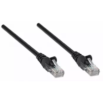 Intellinet võrgukaabel, Cat5e, 10 m, must, CCA, U/UTP, PVC, RJ45, kullatud kontaktid, tõmbekaitsmega, kaitstud, eluaegne garantii