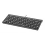 Manhattan õhuke Wired USB Mini klaviatuur, 12 Multimedia/Function Keys, Built-in 1.5 m (5 ft.) USB-A kaabel, Compact, Low-Profile Format, for PC and Laptop, Must