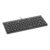 Manhattan õhuke Wired USB Mini klaviatuur, 12 Multimedia/Function Keys, Built-in 1.5 m (5 ft.) USB-A kaabel, Compact, Low-Profile Format, for PC and Laptop, Must