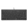 Manhattan õhuke Wired USB Mini klaviatuur, 12 Multimedia/Function Keys, Built-in 1.5 m (5 ft.) USB-A kaabel, Compact, Low-Profile Format, for PC and Laptop, Must