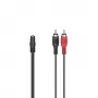Hama 00205186 audio kaabel 0,1 m 2 x RCA 3,5 mm must, punane