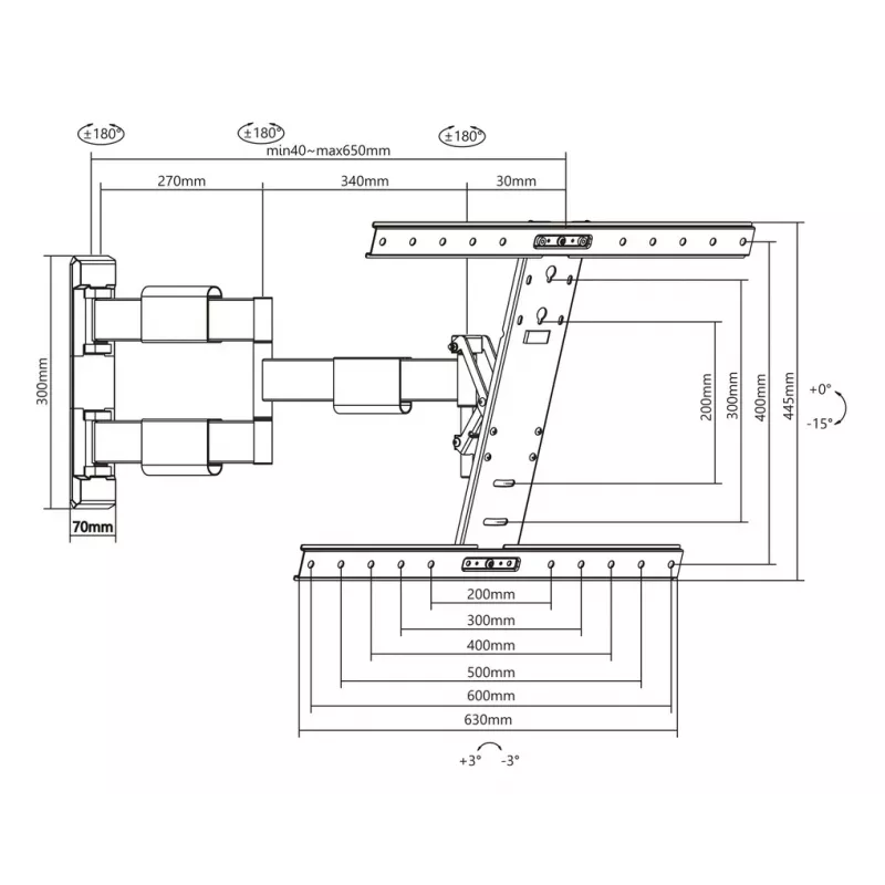 Kinnituskäsi Multibrackets M VESA Flexarm Thin Must