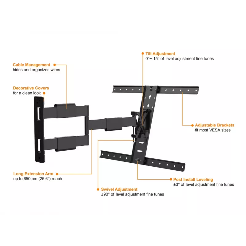 Kinnituskäsi Multibrackets M VESA Flexarm Thin Must