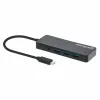 Manhattan USB-C dokk/jaotur, pordid (x7): USB-A (x7), 5 Gbps (USB 3.2 Gen1 ehk USB 3.0), välist toiteallikat pole vaja, universaalne kõigile seadmetele, kaabel 15cm, SuperSpeed USB, must, kolmeaastane garantii