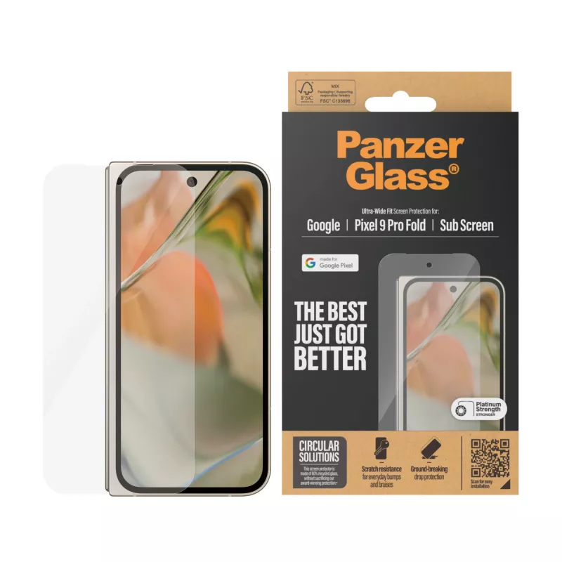 PanzerGlass ® ekraanikaitse Google Pixel 9 Pro Fold | Ultra-Wide Fit