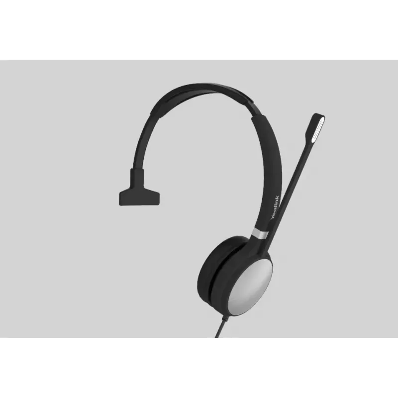 Yealink UH36 Mono Peakomplekt Juhtmega Peakomplekt Peakomplekti sang Kontor/Kõnekeskus USB Type-A Must, Hõbedane