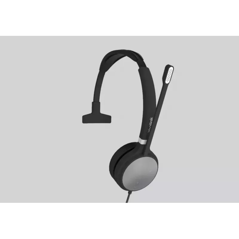 Yealink UH36 Mono Peakomplekt Juhtmega Peakomplekt Peakomplekti sang Kontor/Kõnekeskus USB Type-A Must, Hõbedane