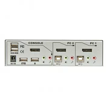 Lindy 2-pordiline KVM-lüliti Pro USB 2.0, DisplayPort 1.2 koos TTU-ga