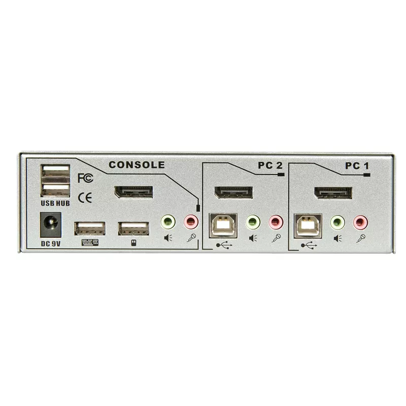Lindy 2-pordiline KVM-lüliti Pro USB 2.0, DisplayPort 1.2 koos TTU-ga