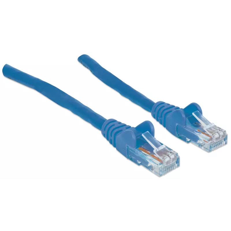 Intellinet võrguparanduskaabel, Cat6A, 7,5 m, sinine, vask, S/FTP, LSOH / LSZH, PVC, RJ45, kullatud kontaktid, takistusvaba, saapaga, eluaegne garantii