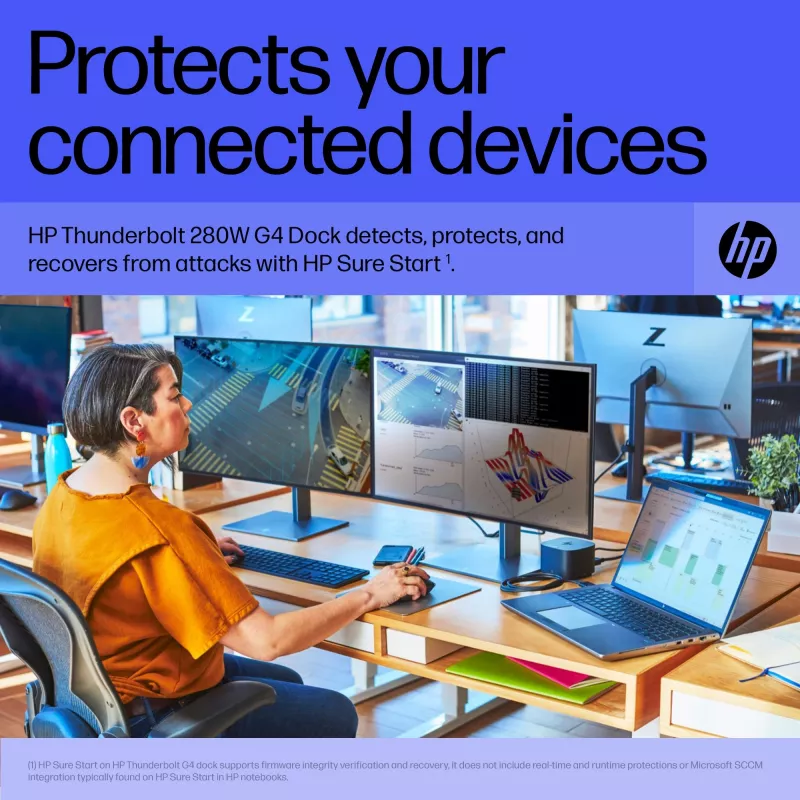 HP Thunderbolt Dock 280W G4 juhtmega dokkimisjaam Thunderbolt 4 must