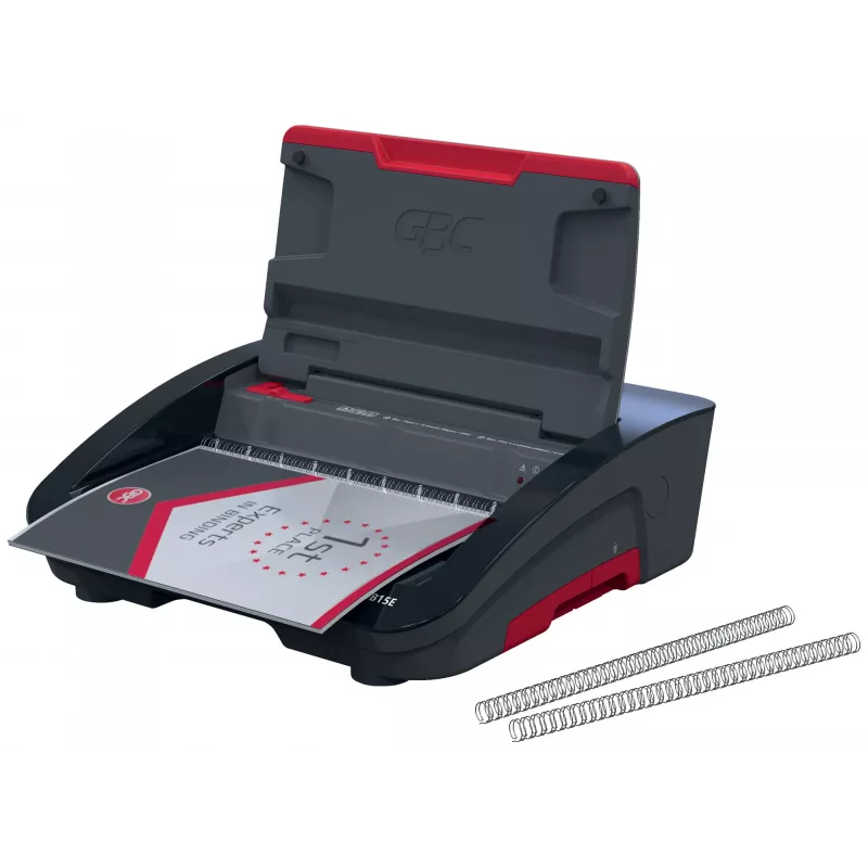 GBC WireBind® WB15E elektriline köitmismasin, traatköitmismasin, elektriline, 125 lehte, must, punane