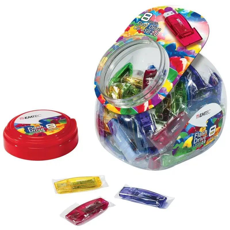 USB-mälupulk Emtec 8GB USB Type-A C410 Color Mix Candy Jar