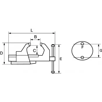 Tööpingikruustangid Bahco 834V-6 Kaal 19 kg