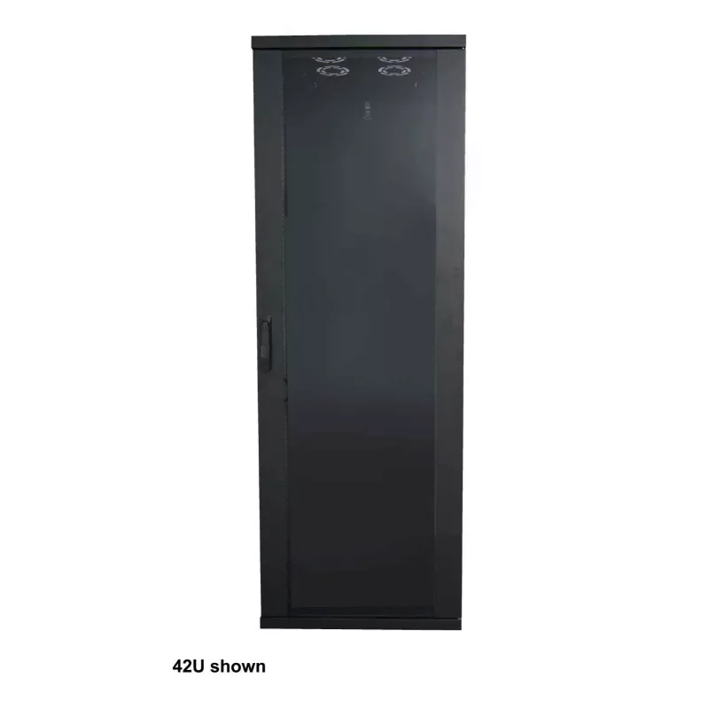 Intellinet 19-tolline võrgukapp - vabalt seisev (Basic), 32U, 600x800mm (laius x sügavus), must, lamepakend, max 600 kg, ühepunktiline ukselukk, üks lukk külgpaneeli kohta, kasutatav sügavus 123 kuni 573 mm, rack, IP20, teras