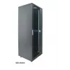 Intellinet 19-tolline võrgukapp - vabalt seisev (Basic), 32U, 600x800mm (laius x sügavus), must, lamepakend, max 600 kg, ühepunktiline ukselukk, üks lukk külgpaneeli kohta, kasutatav sügavus 123 kuni 573 mm, rack, IP20, teras