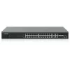 Intellinet 24-pordine Gigabit Ethernet PoE+ veebihaldusega kommutaator 4 Gigabit Combo Base-T/SFP pordiga, IEEE 802.3at/af toitega Etherneti (PoE+/PoE) ühilduv, 370 W, Endspan, 19-tolline riiulipaigaldus