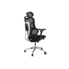 Ergonomic office chair EQUIP 651053 with headrest and armrests, mesh back, padded seat, adjustable height 117–135 cm, width 660 mm, Must