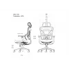 Ergonomic office chair EQUIP 651053 with headrest and armrests, mesh back, padded seat, adjustable height 117–135 cm, width 660 mm, Must