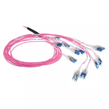 ACT 45 meetrit Multimode 50/125 OM4 eelterminaatoriga fiiberkaabel 24F LC Polaarsus Keerd