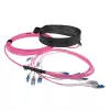 ACT 45 meetrit Multimode 50/125 OM4 eelterminaatoriga fiiberkaabel 24F LC Polaarsus Keerd