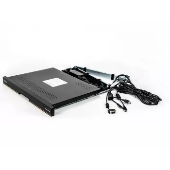 Vertiv Avocent LRA185KMM-205 riiulikonsool 48,3 cm (19 tolli) 1366 x 768 pikslit Plast, teras Must 1U