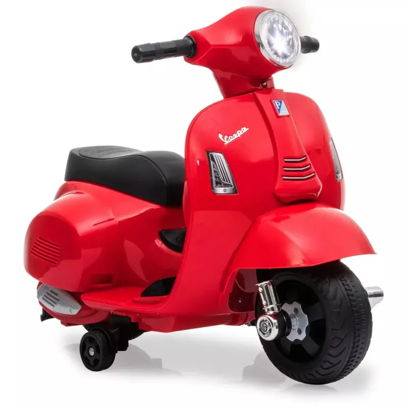 Elektriline sõiduk Jamara Vespa Mini roller — akutoitel, 4 ratast, alates 1,6 eluaastast, tuled, värvid: must/punane