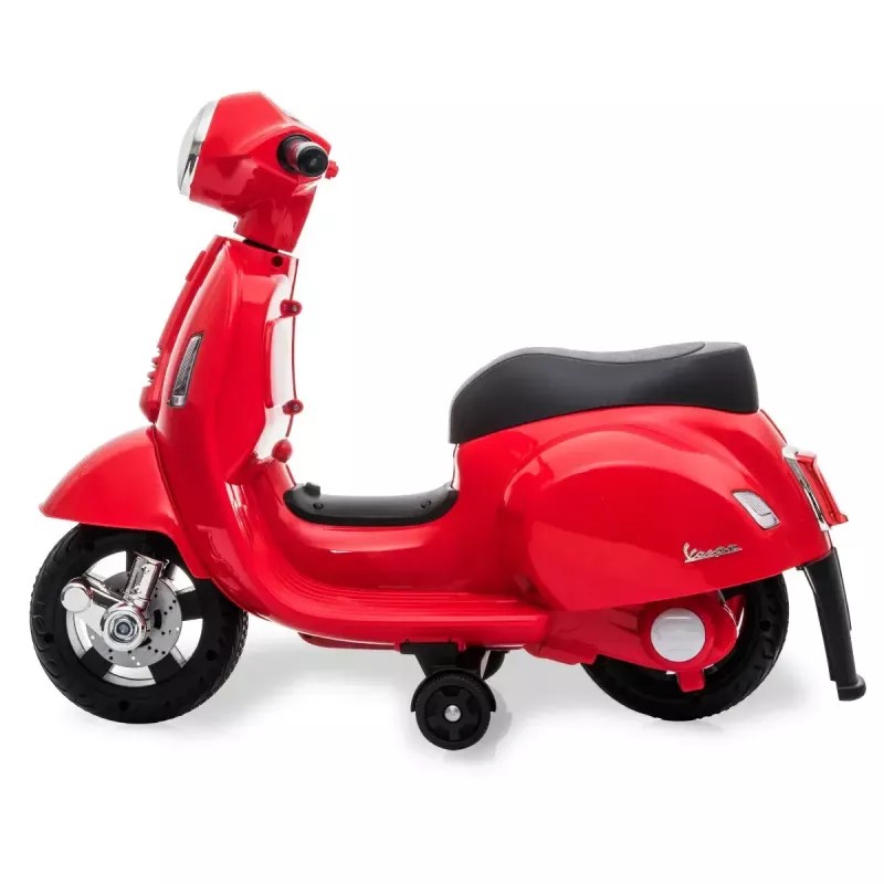 Elektriline sõiduk Jamara Vespa Mini roller — akutoitel, 4 ratast, alates 1,6 eluaastast, tuled, värvid: must/punane