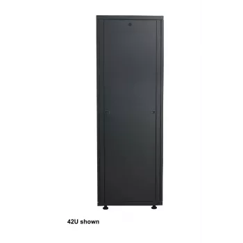 Intellinet 19-tolline võrgukapp – eraldiseisev (Basic), 22U, 600x800mm (laius x sügavus), must, lamepakend, max 600kg, ühepunktiline ukselukk, üks lukk külgpaneeli kohta, kasutatav sügavus 123 kuni 573mm, rack, IP20, teras