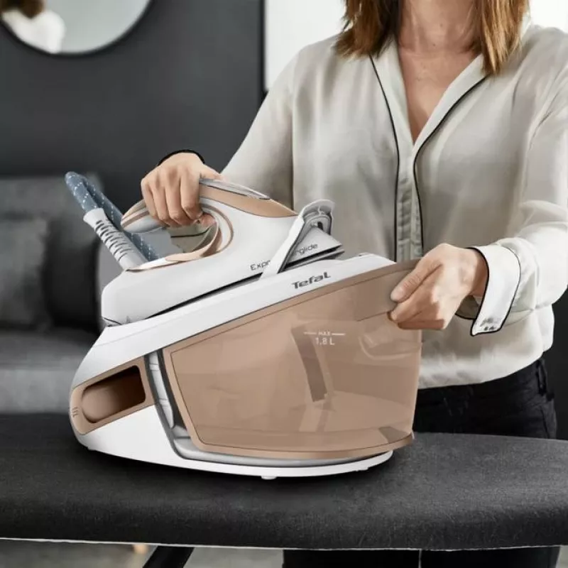 Tefal Express Airglide SV8027 1.8 L Durilium Airglide tallaplaat Pruun, Valge